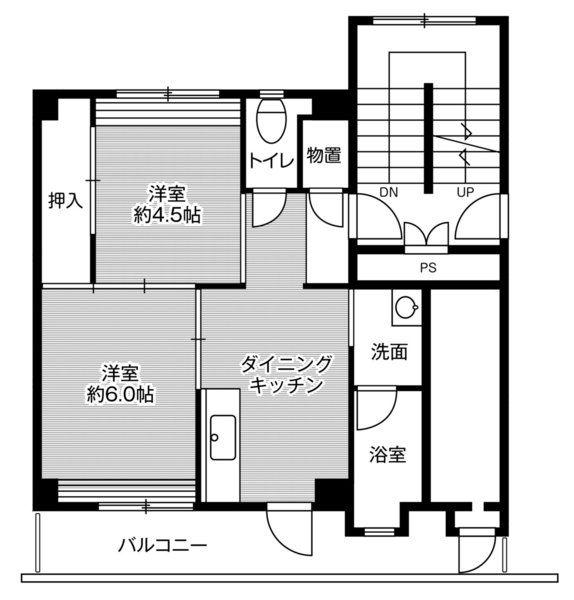 ビレッジハウス湖山1号棟の間取り