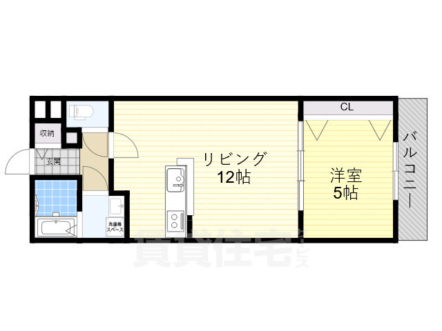 松原市西大塚のアパートの間取り