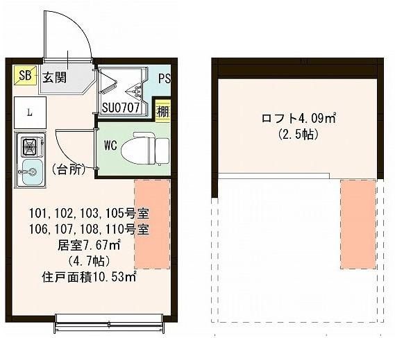 ハーモニーテラス豊島Vの間取り