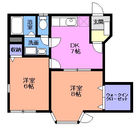 ビラアモールＢの間取り