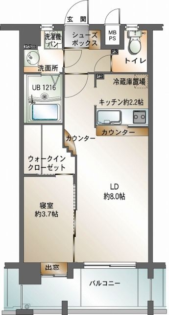 エンクレスト天神IIIの間取り