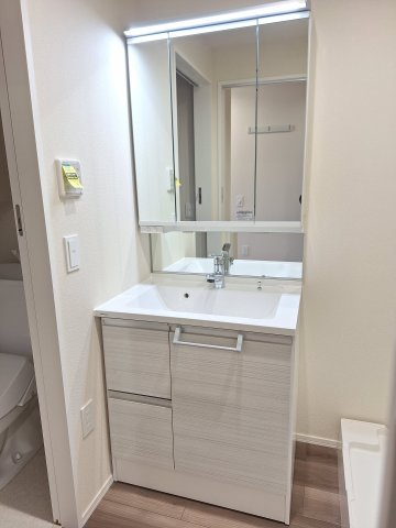 洗面設備　鏡面裏に収納あり/ホースヘッド