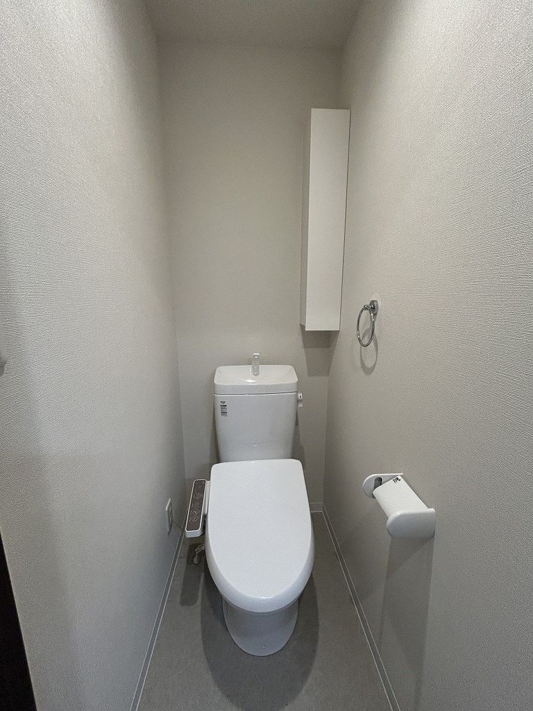 トイレ　シャワートイレ・タオル掛け・抗菌機能ペーパーホルダー・収納棚