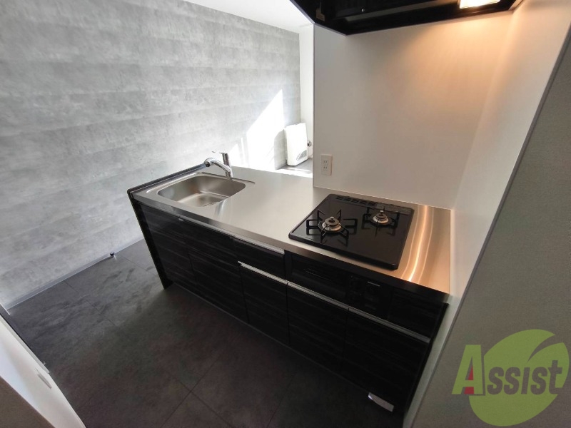 キッチン　清潔感がありお洒落なキッチンになっていました！