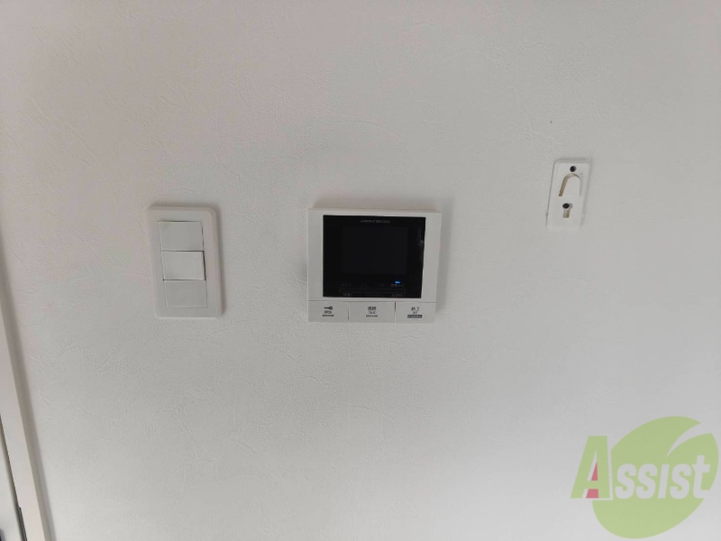 セキュリティ　モニタ付インターホンでセキュリティ面も安心です。