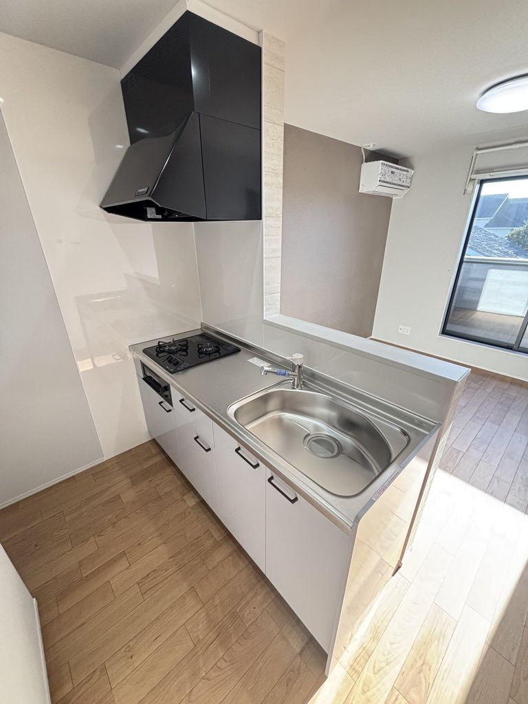 キッチン　※建築中の写真です