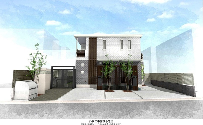 建物外観　建築中です！