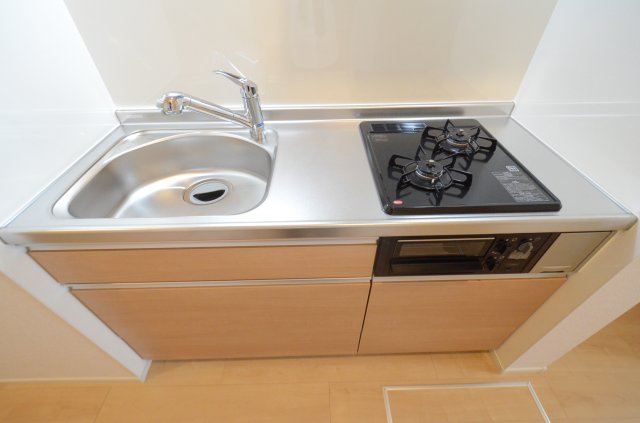キッチン　２口ガスコンロついてます♪