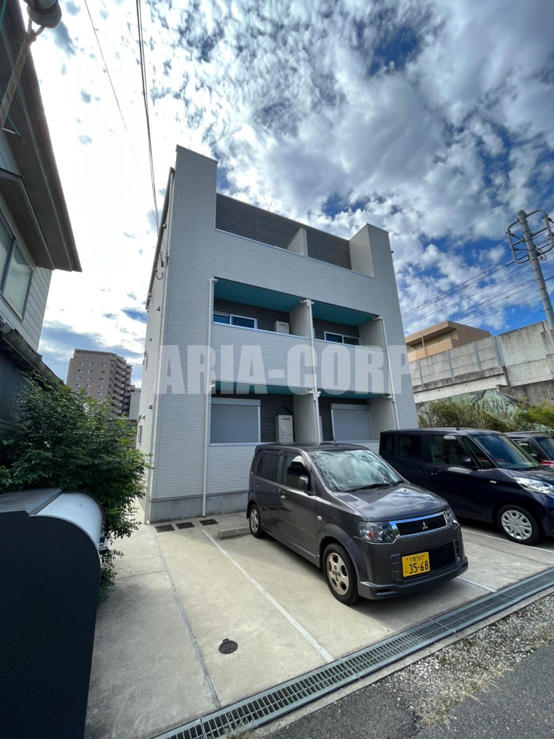 建物外観　2018年完成、大手ハウスメーカー施工デザイナーズアパート！