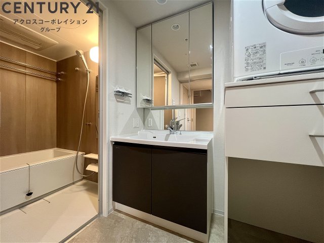 洗面設備　収納豊富な洗面所！