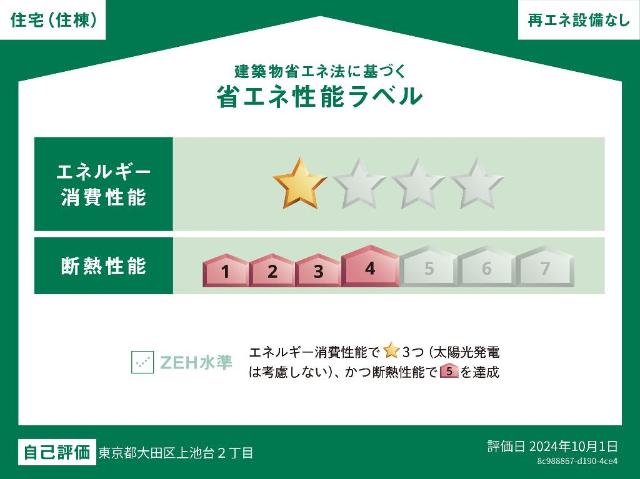 建物外観　省エネ性能ラベル