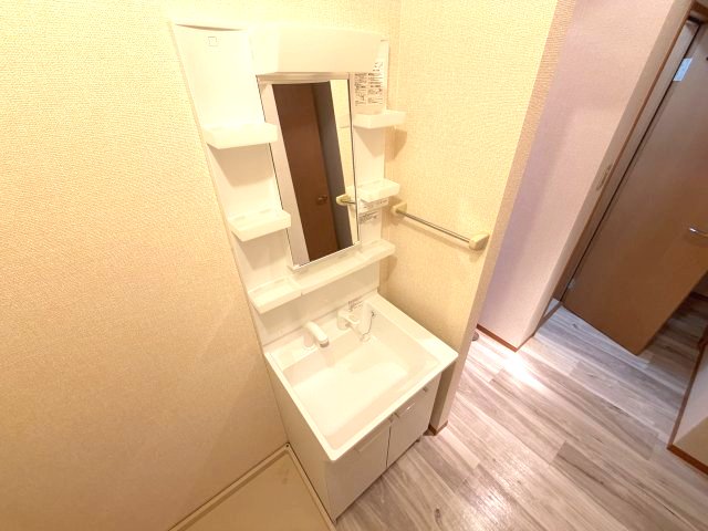 洗面設備　独立洗面化粧台が付いています