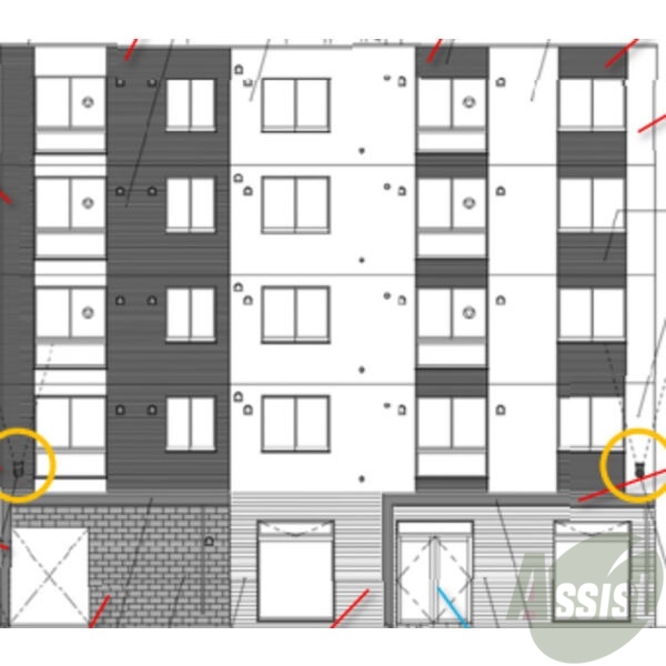 建物外観　完成予想図　札幌市東区北八条東「仮）北８東８ＭＳ」