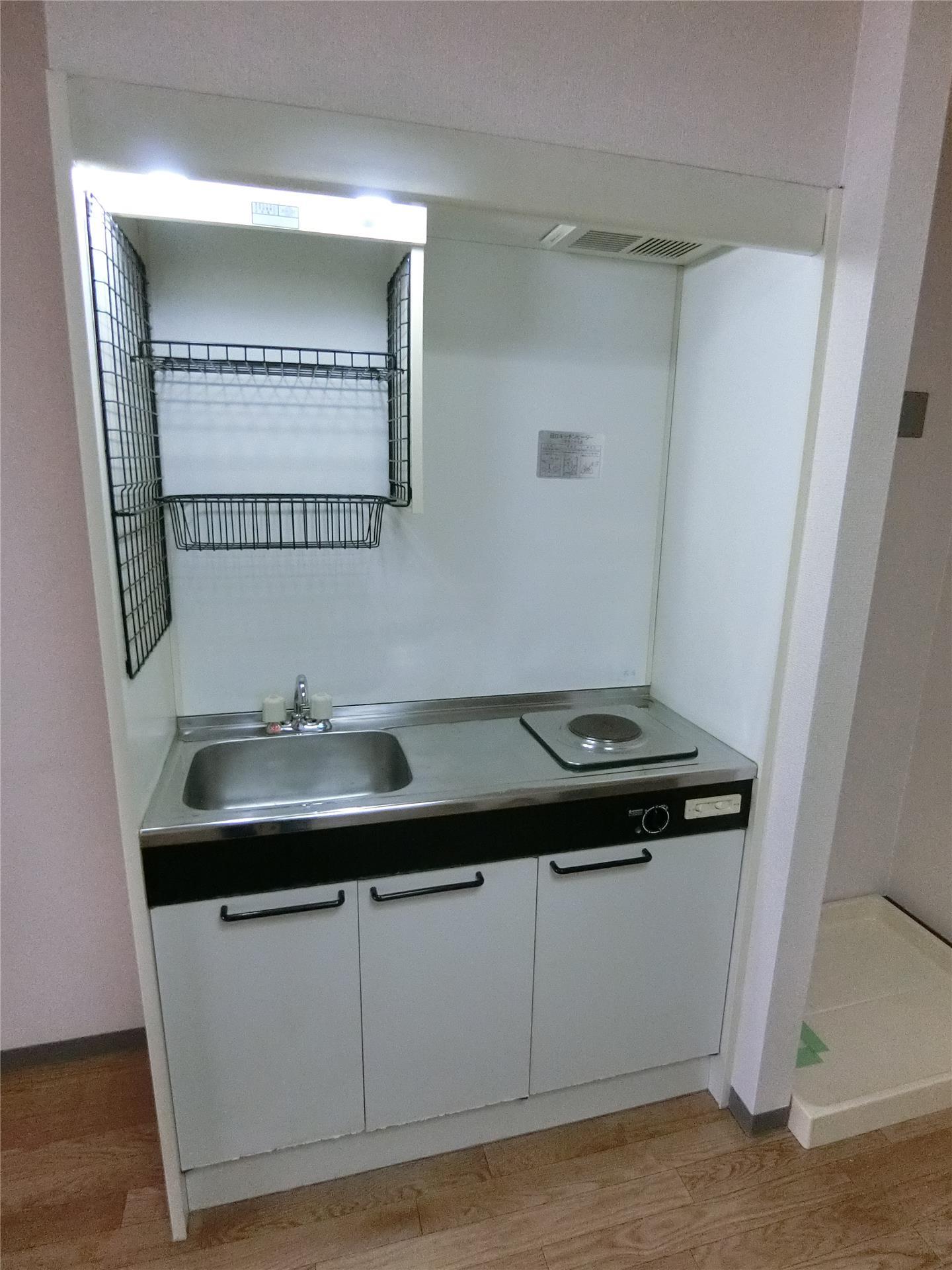 キッチン　1口電気コンロ付きのキッチン♪