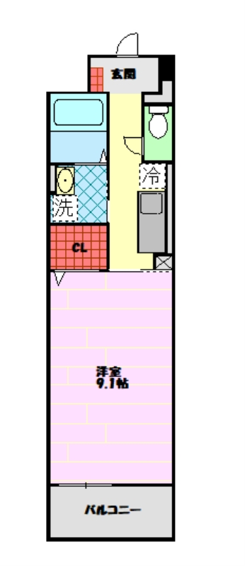 ＪＲ仙石線 榴ケ岡駅 徒歩14分 4階建 築14年の間取り写真