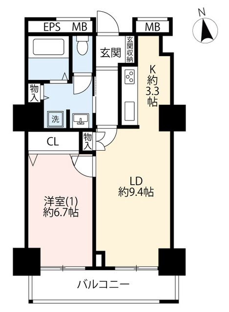 UR聖蹟桜ヶ丘ビュータワーの間取り写真