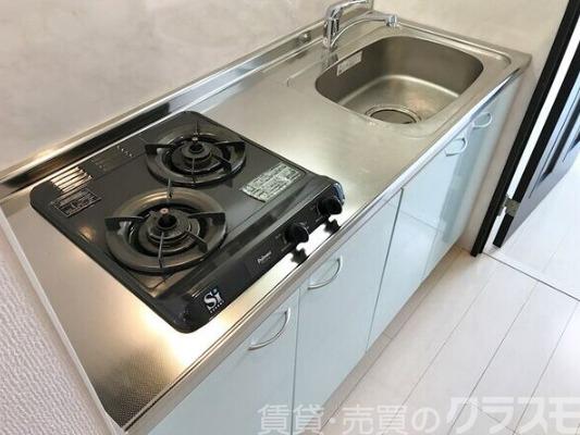 キッチン　２口コンロのシステムキッチン♪