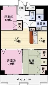 フレスカイトウの間取り写真