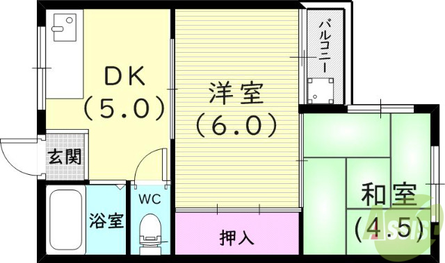 ニュー大開マンションの間取り写真