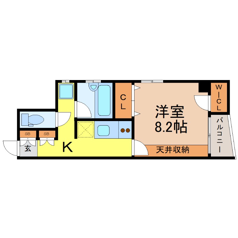地下鉄桜通線 車道駅 徒歩7分 7階建 築30年の間取り写真