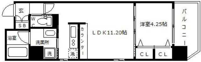 ラクラス江戸堀の間取り写真