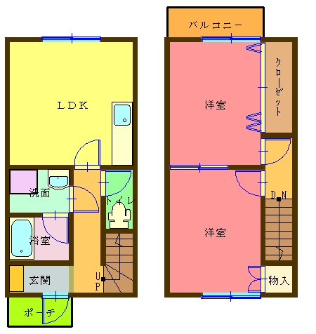 デュープレックス宮野浦の間取り