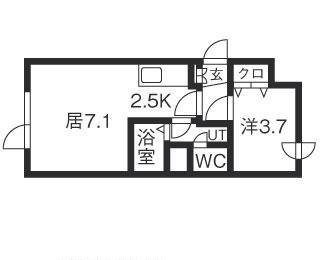 北海道札幌市豊平区美園五条５（マンション）の賃貸物件の間取り