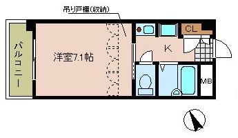 広島市西区観音新町のマンションの間取り