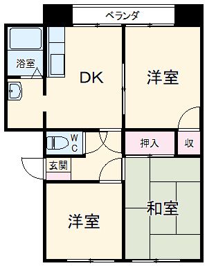 犬山市長者町のアパートの間取り