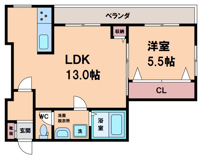 シャトー長居の間取り