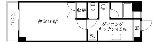 松山市空港通のマンションの間取り