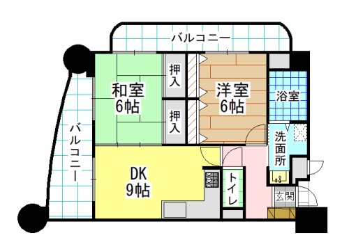 北九州市八幡西区八千代町のマンションの間取り