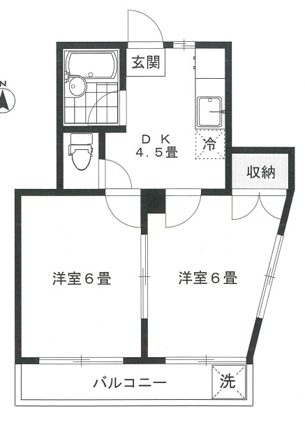 大田区大森北のマンションの間取り