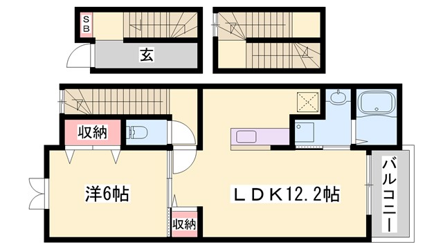 【フィールド　ミドル・ライペンIの間取り】