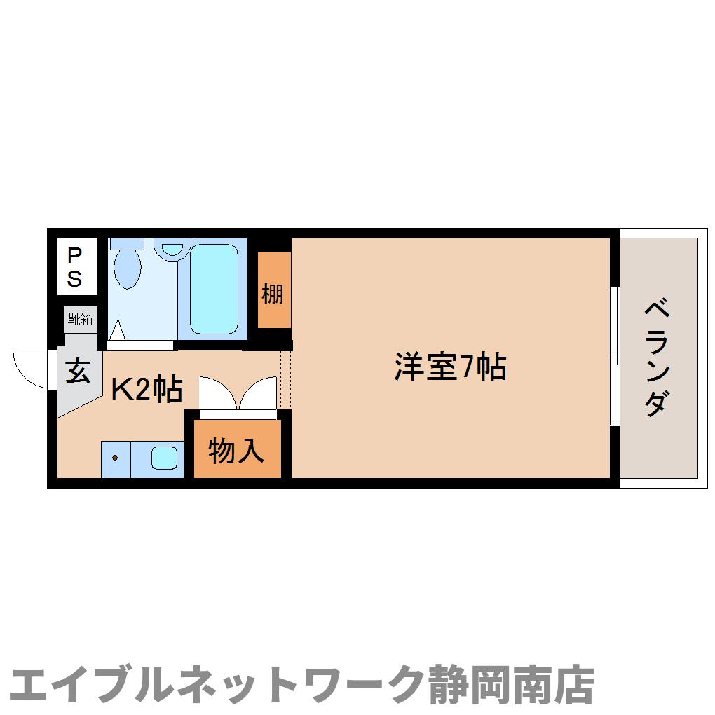 静岡市駿河区小鹿のマンションの間取り