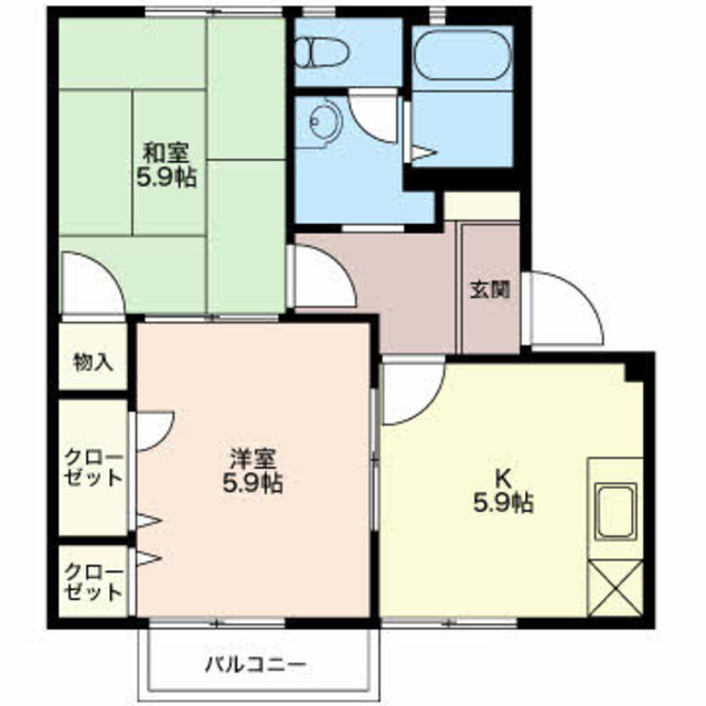 プラムロード　Dの間取り