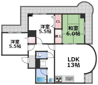 リヴィエール川西の間取り