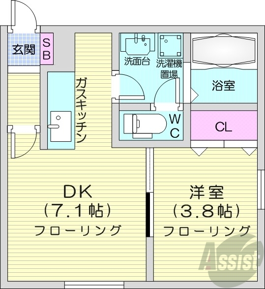 トレジャーキャッスル伍番館の間取り