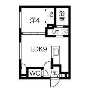 札幌市北区北六条西のマンションの間取り