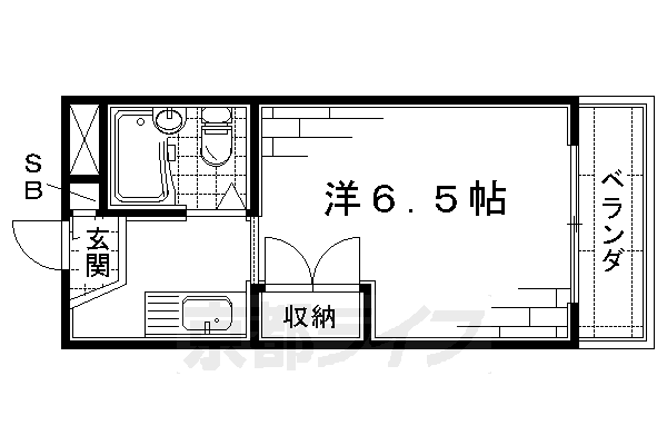 京都市伏見区深草西浦町７丁目のマンションの間取り