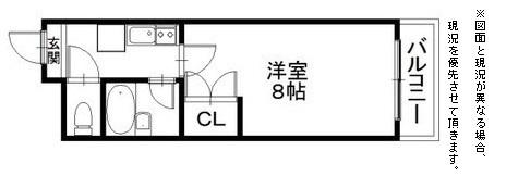 彦根市馬場のマンションの間取り