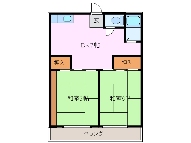 コーポ垂坂Ａ棟の間取り