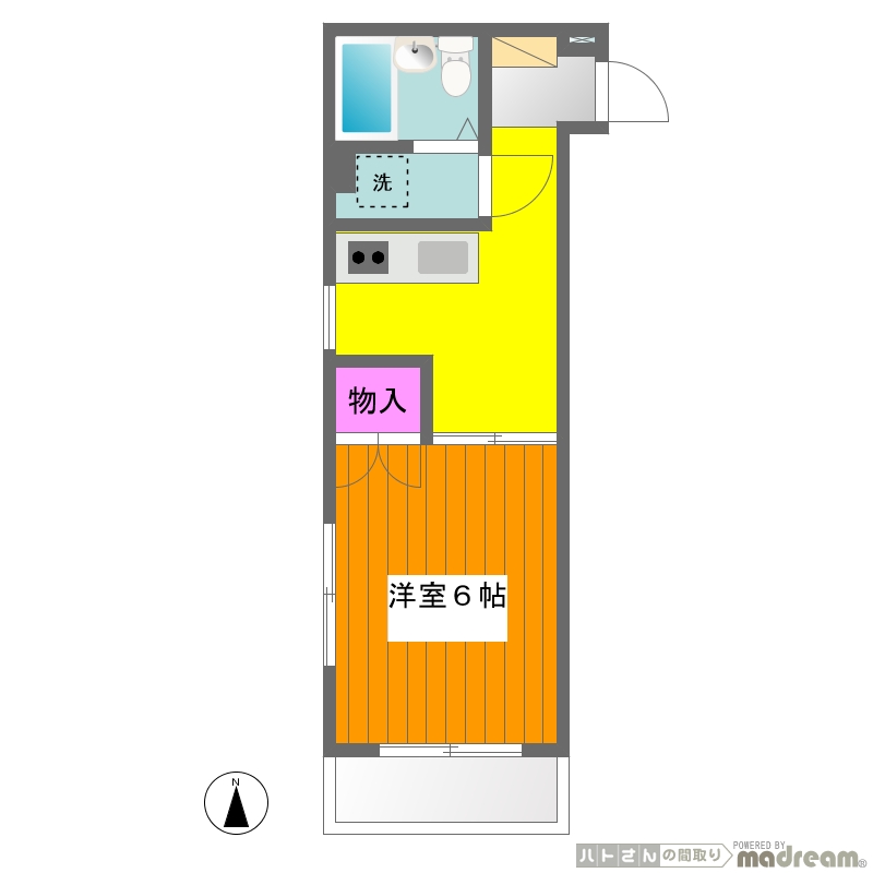 リバーアイン宇田川の間取り