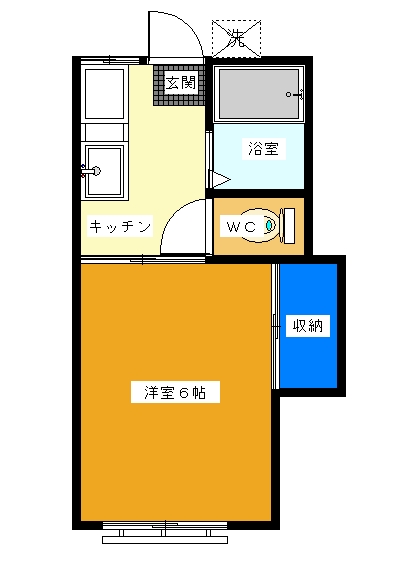 つくば市柴崎のアパートの間取り