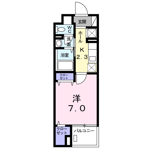 倉敷市美和のマンションの間取り