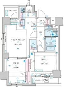 横浜市神奈川区子安通のマンションの間取り