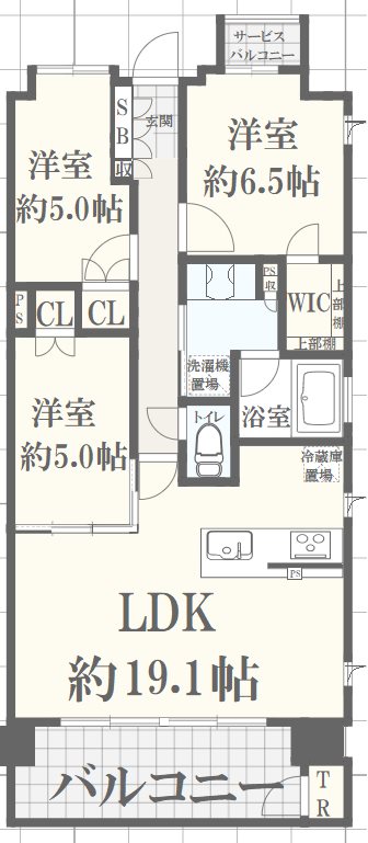 ワコーレシティ神戸元町の間取り