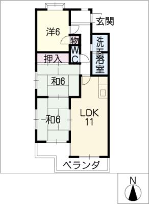 グリーングラス藤の間取り