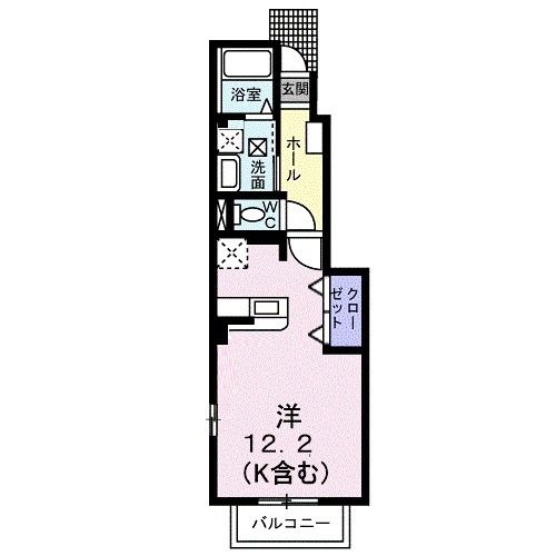 三原市新倉のアパートの間取り