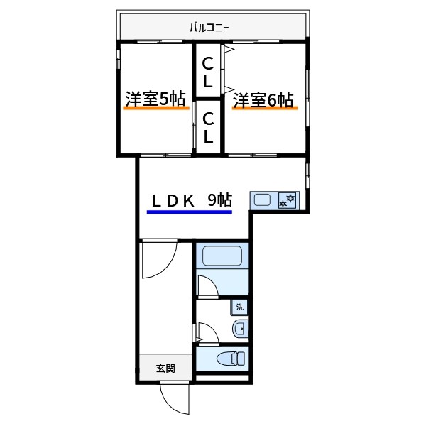 荒川区町屋のマンションの間取り